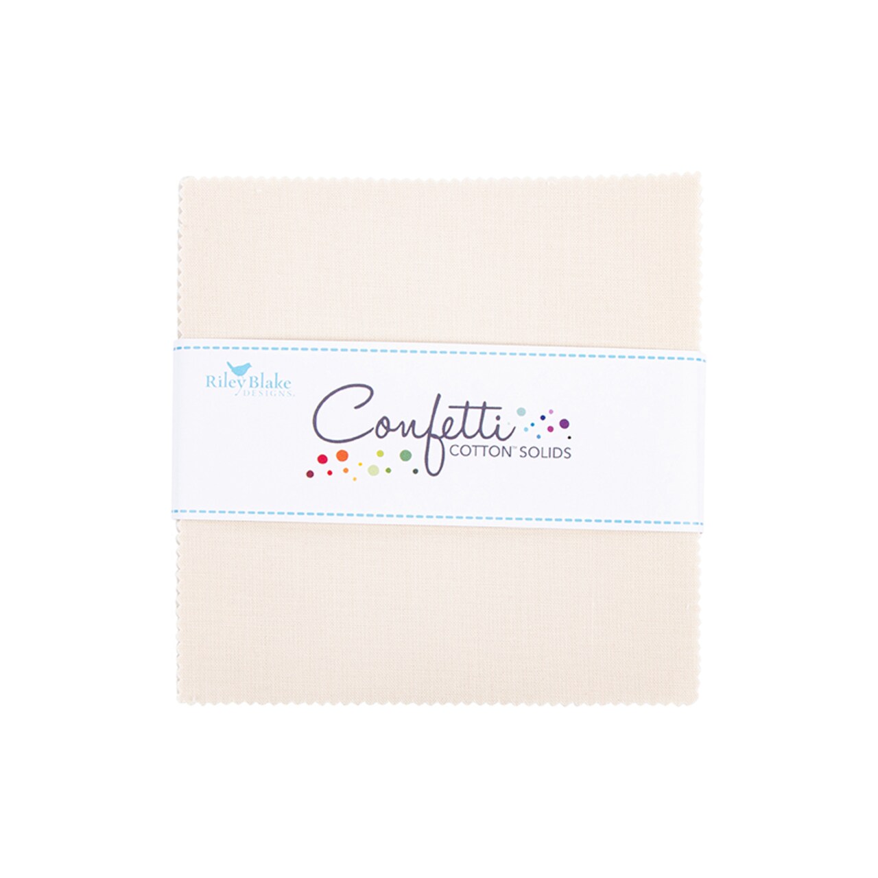 Confetti Cotton 5" Square Pack (Charm Pack / 5" Stacker) in Ivory by Riley Blake (5-120-IVORY-42)